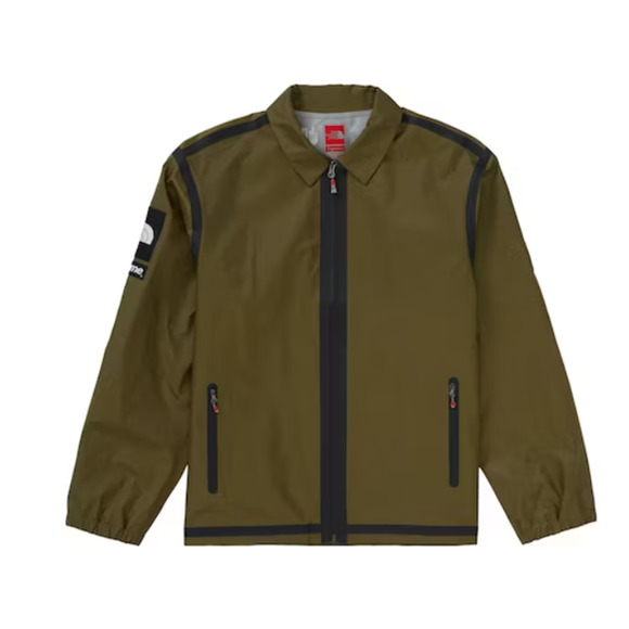 Supreme The North Face Summit Series Outer Tape Seam Coach Jacket Sz Small Olive - Picture 1 of 6